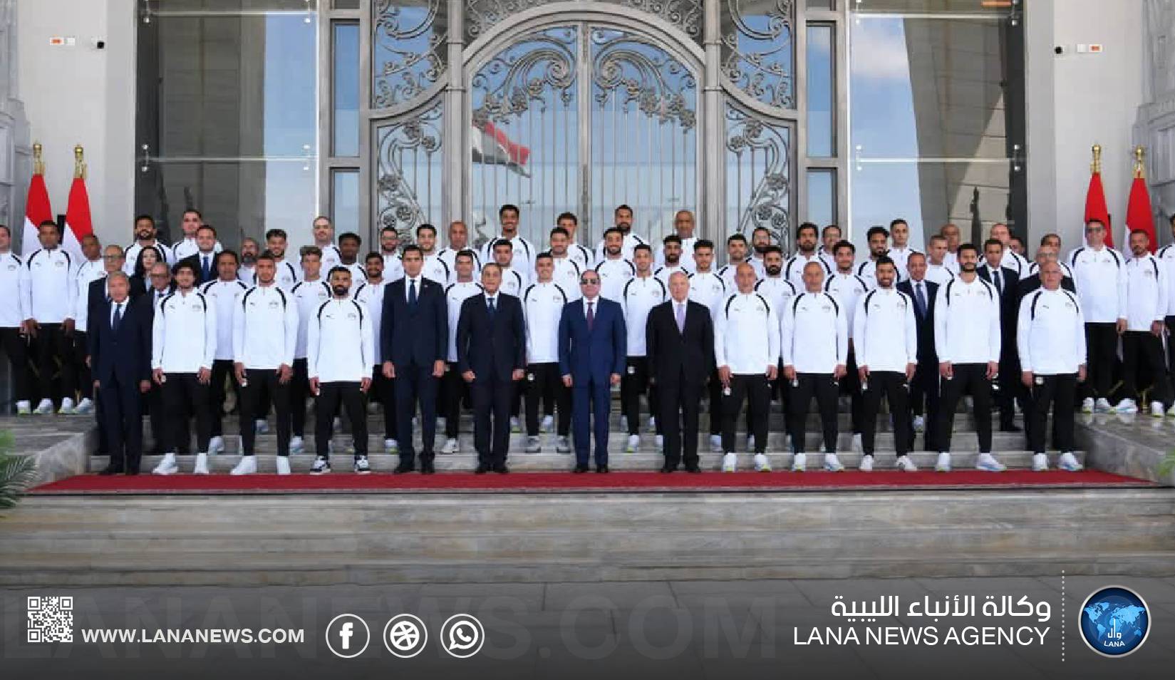 السيسي يكرم المنتخب المصري بعد إنجازه في مونديال كأس العالم