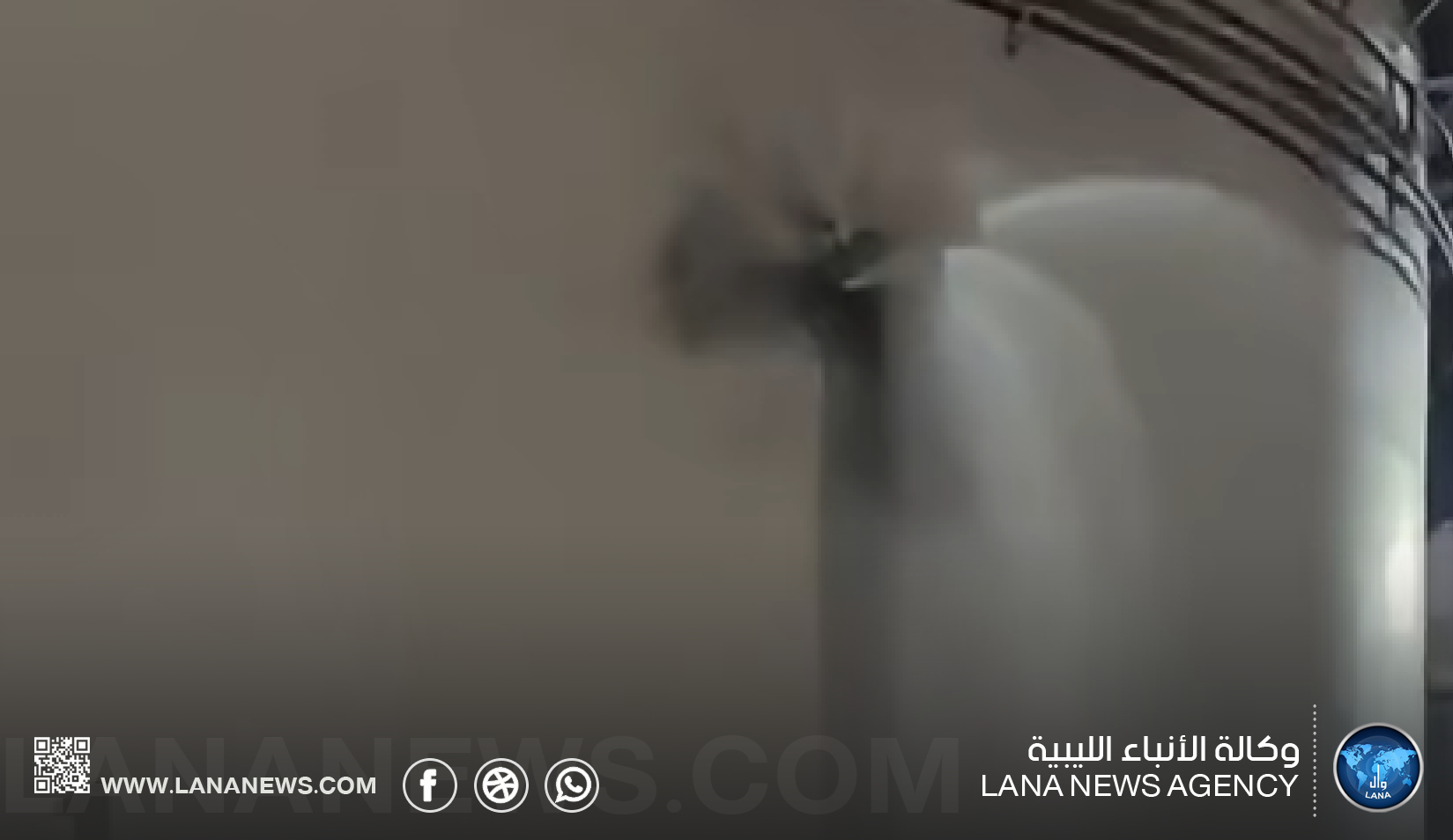 شركة الزاوية: طائرة مسيّرة تصطدم بخزان نافتا وتتسبب في تسرب دون إصابات