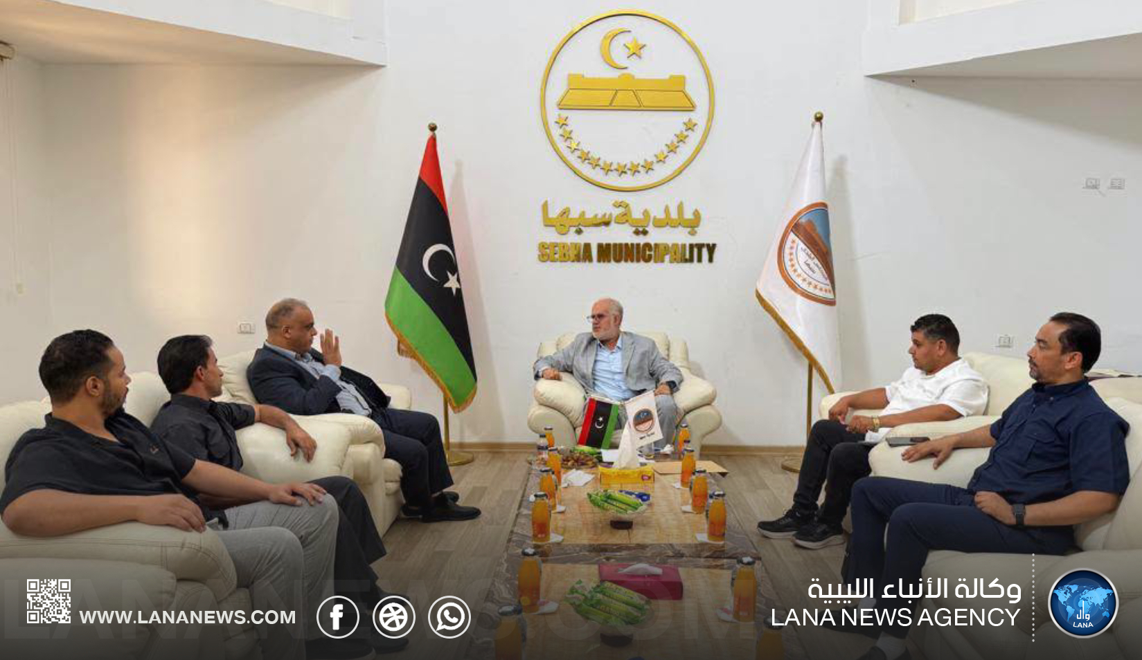 عميد بلدية سبها يلتقي وفد اللجنة المؤقتة للمسح الإشعاعي بمجلس النواب