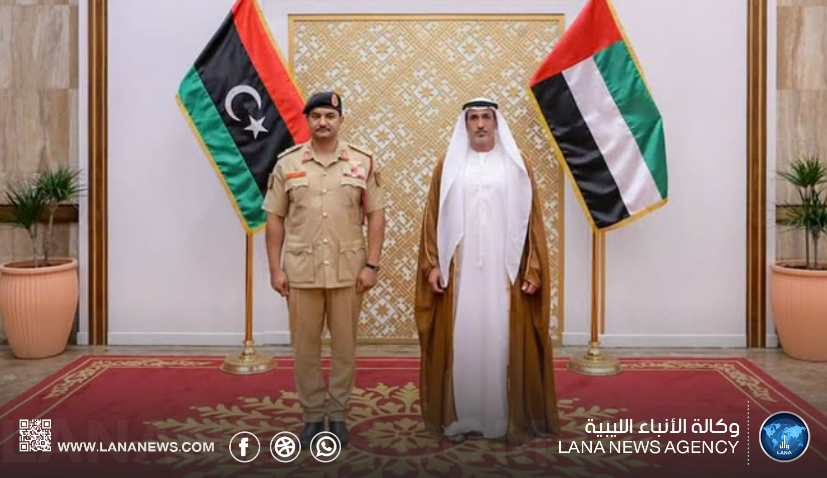 نائب القائد العام يبحث مع وزير الدولة الإماراتي لشؤون الدفاع آفاق التعاون العسكري