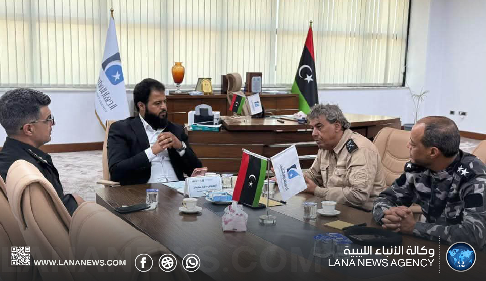 الجهاز الوطني للتنمية يبحث أوضاع مسارات الطريق الدولي والتعديات على حرم الطريق بسرت