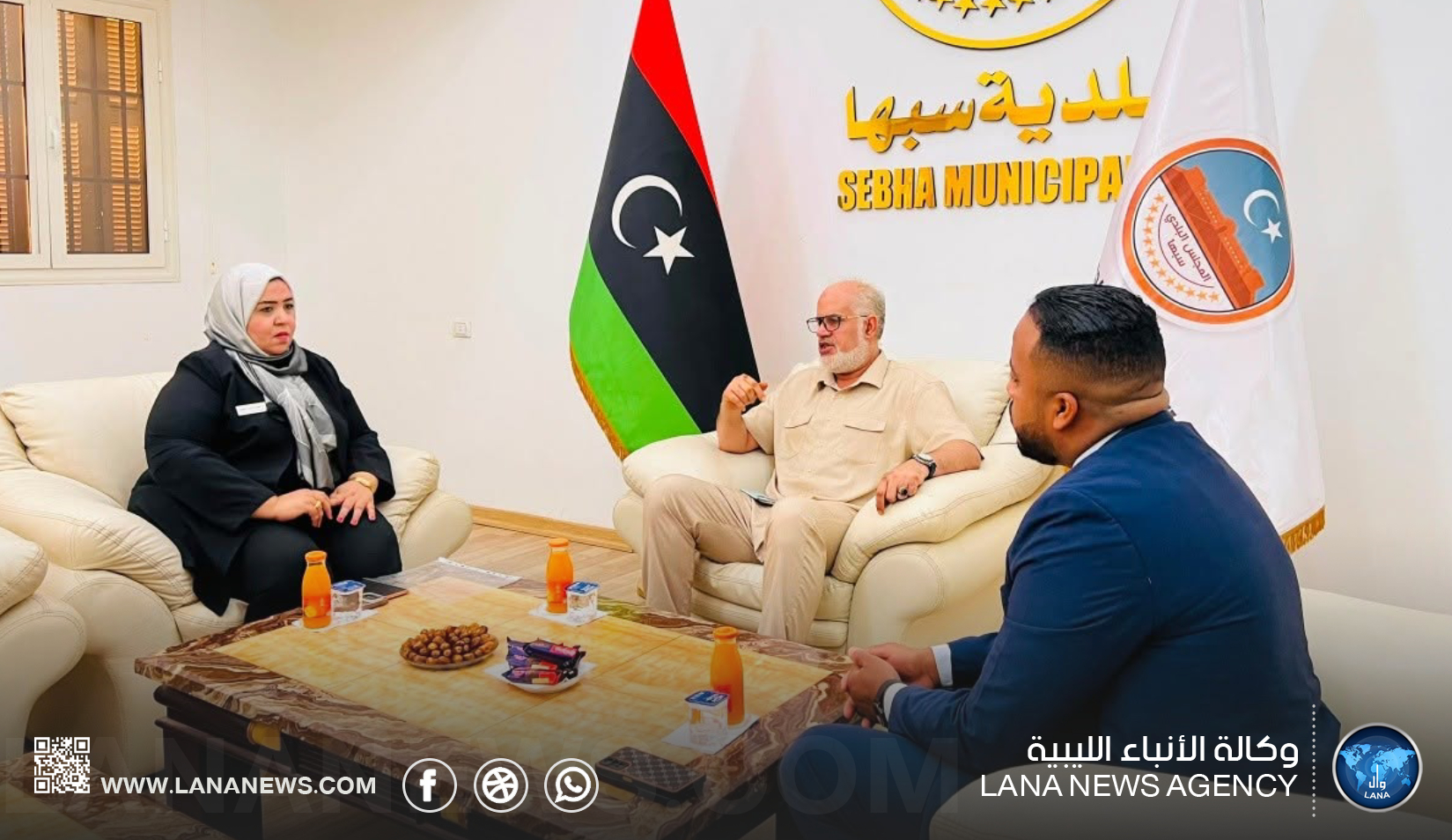 العقوري تبحث مع بلدية سبها دعم الأسر وتذليل الصعوبات