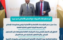 المبروك يبحث مع السفير الألماني سُبل دعم برامج ومشروعات الإصلاحات لتطوير المالية العامة.