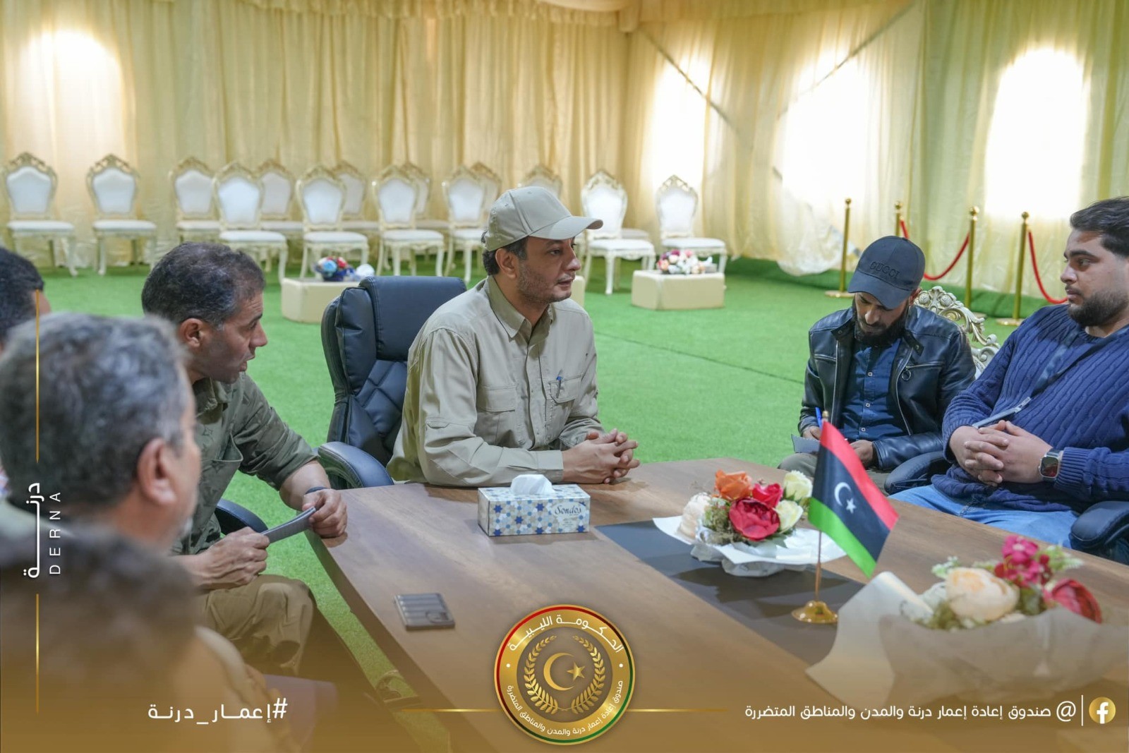 مدير صندوق إعادة الإعمار يبحث العراقيل التي تواجه شركات مشروع 2000 وحدة سكنية بدرنة