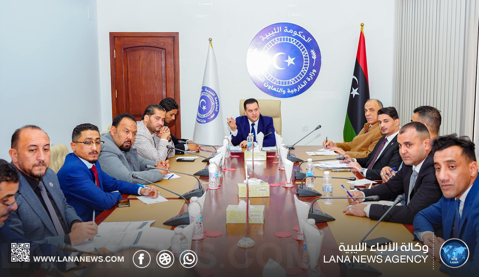 اللجنة التحضيرية للمنتدى الليبي الروسي تعقد اجتماعها الثاني برئاسة وزير الخارجية