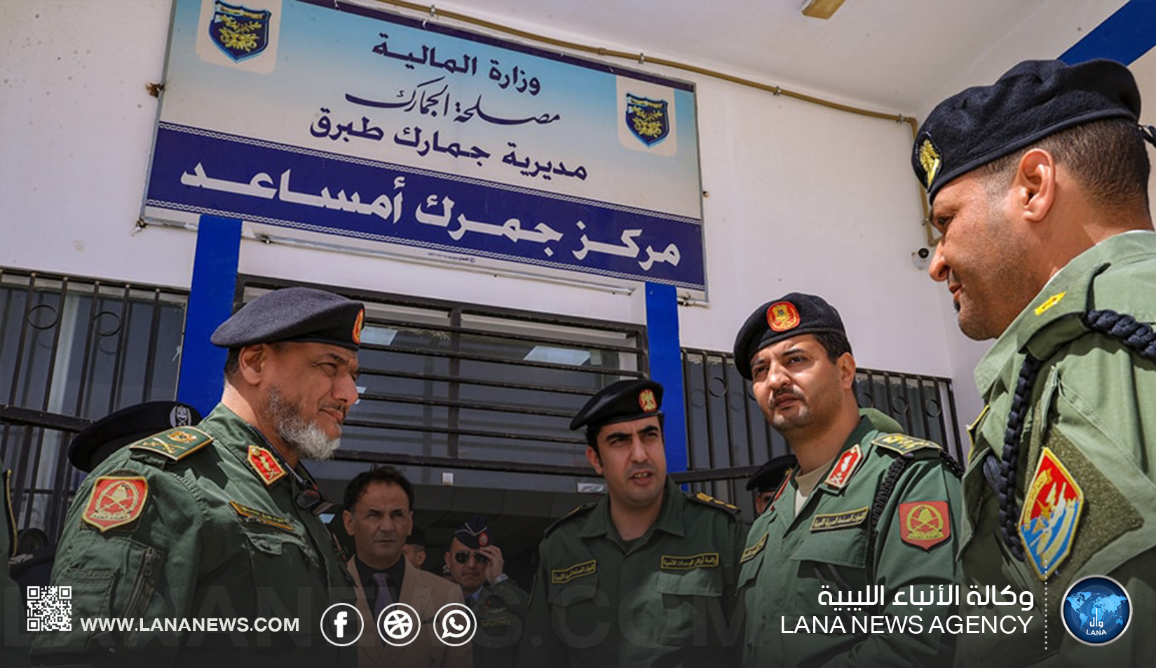 الفريق خالد حفتر يتفقد منفذ أمساعد ويطلع على جاهزية معمل تحليل المواد المحظورة