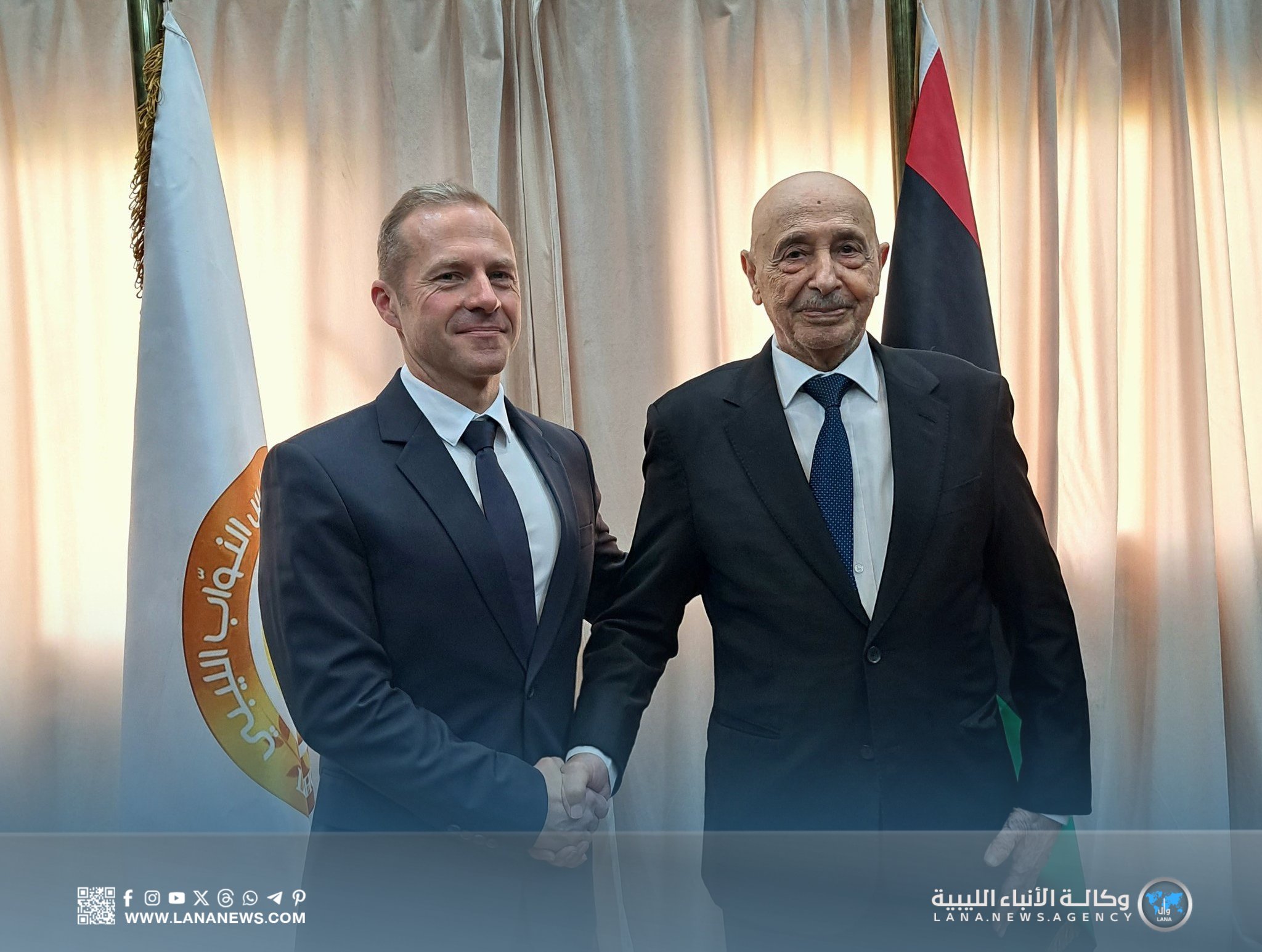 رئيس مجلس النواب يلتقي المبعوث الفرنسي الخاص إلى ‎ليبيا