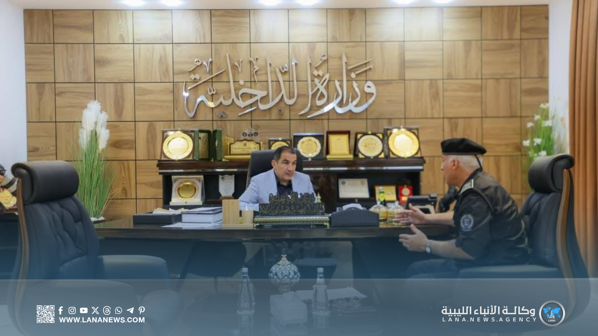 وزير الداخلية يُناقش مع المباحث الجنائية تعزيز الأمن في بنغازي