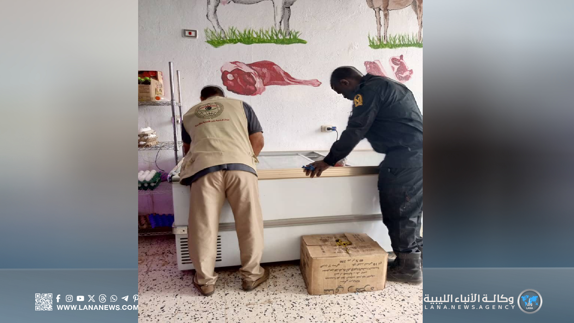 استمرار حملات التفتيش على محلات اللحوم والمواد الغذائية في جنزور ووادي الشاطئ
