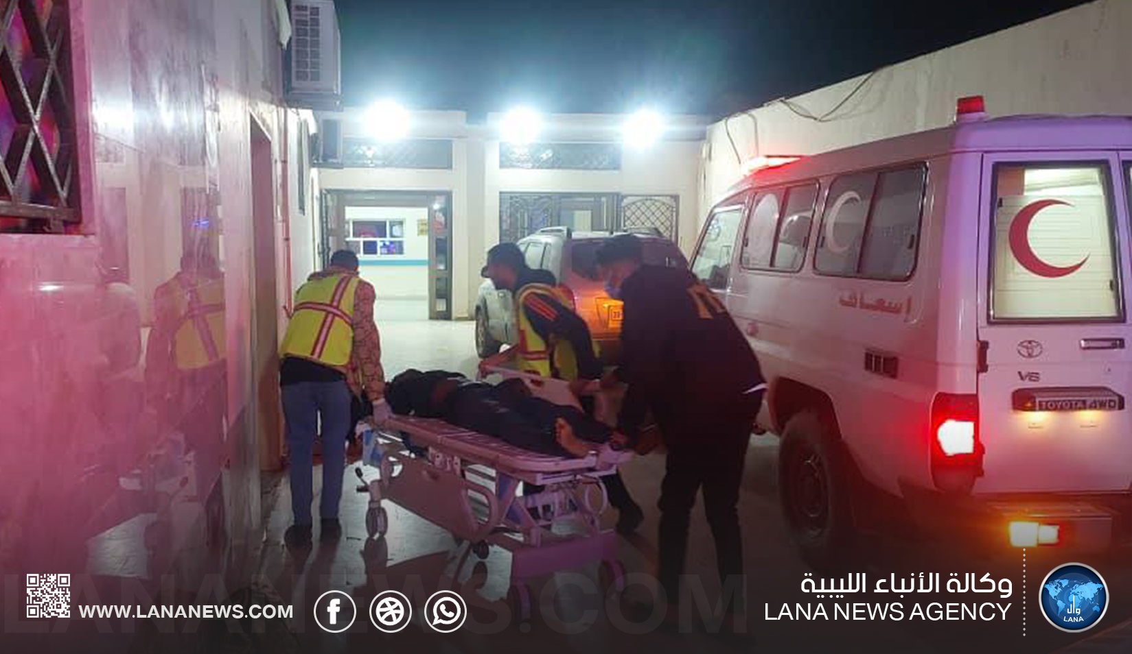 مصرع سودانيين وإصابة أربعة آخرين في حادث سير شمال الكفرة