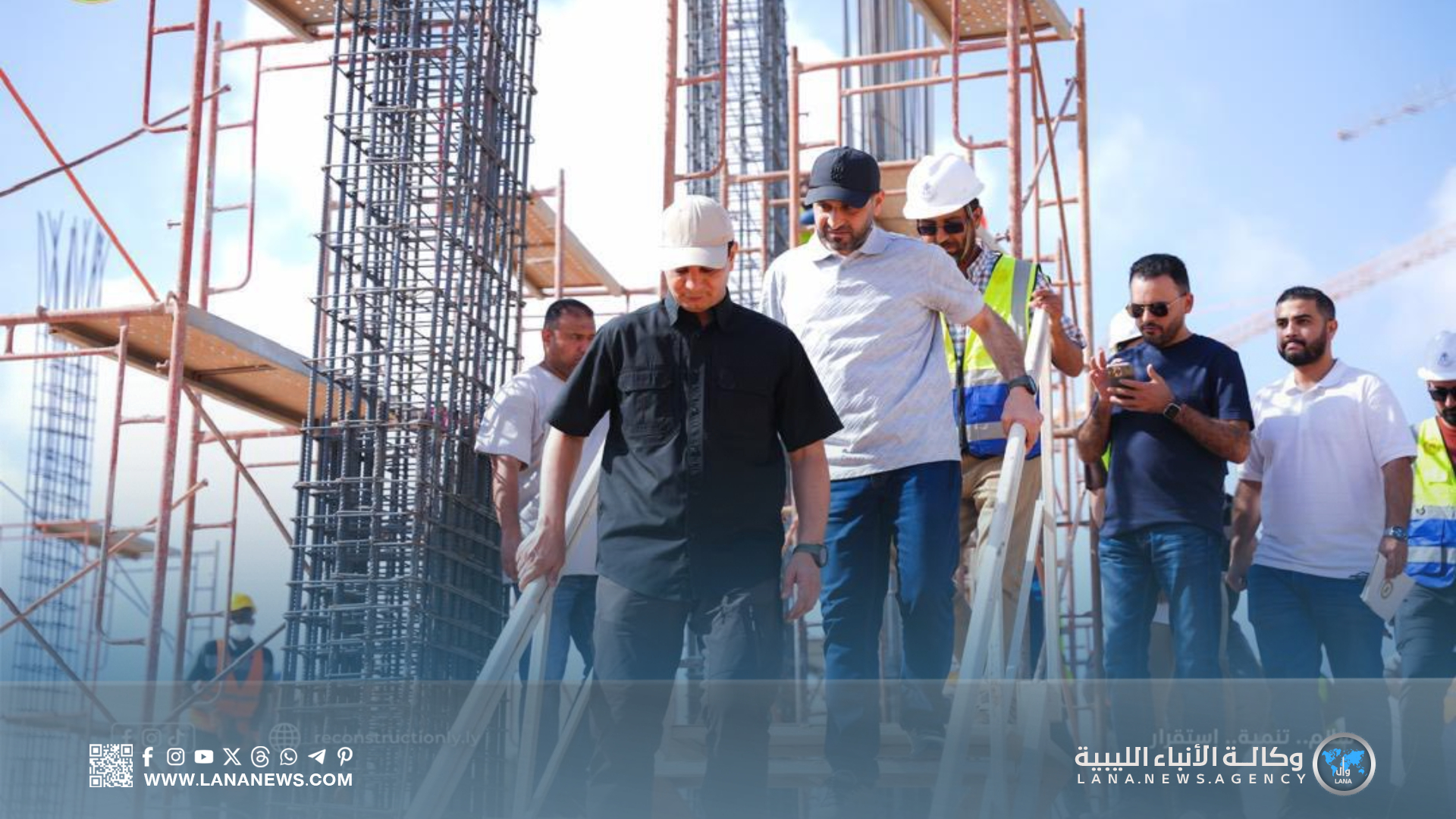 مدير صندوق إعادة الإعمار يتفقد مشروع مستشفيين متخصصين في بنغازي