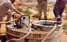 السيطرة على تسريب في خط النهر الصناعي شرق بن جواد