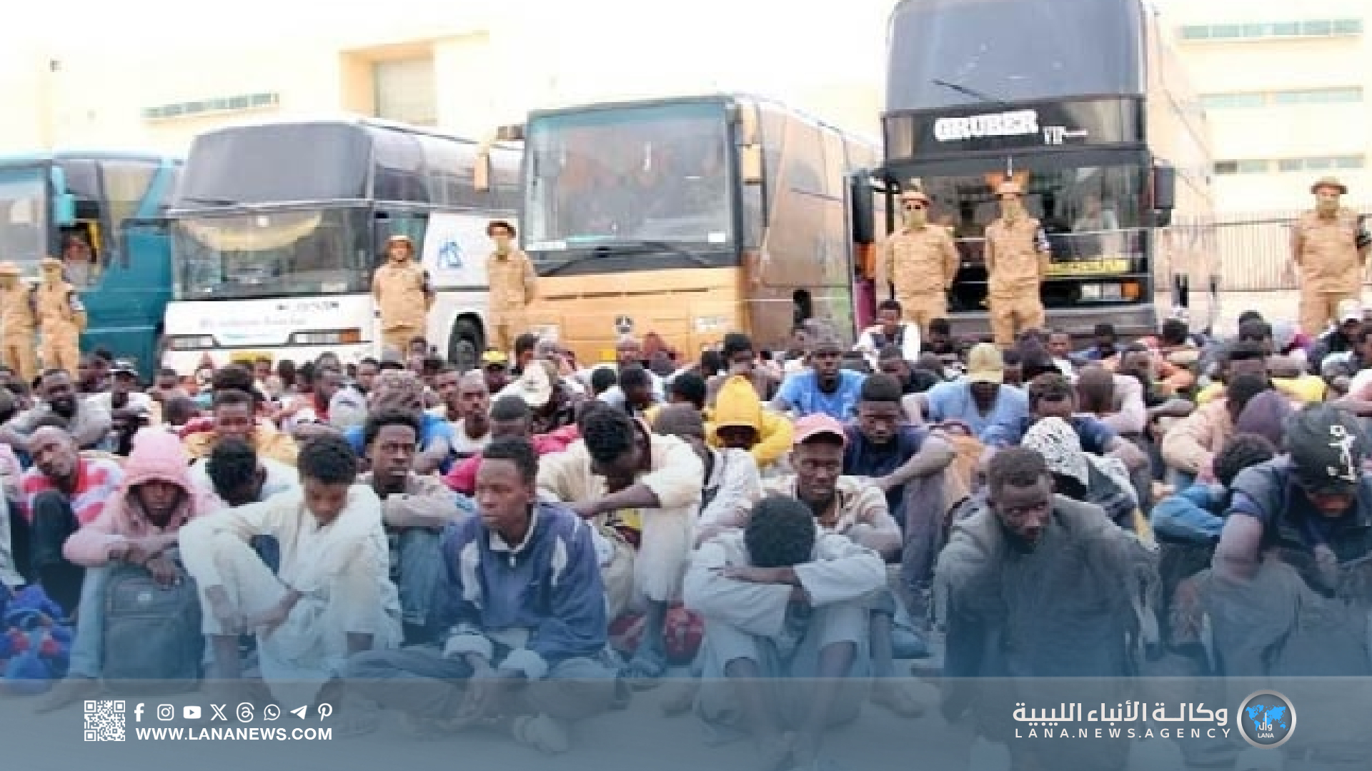 ضبط عدد كبير من المهاجرين غير الشرعيين بالجفرة.