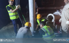 فرق الطوارئ بجهاز النهر الصناعي تعزز الإنتاج في حقل السرير 
