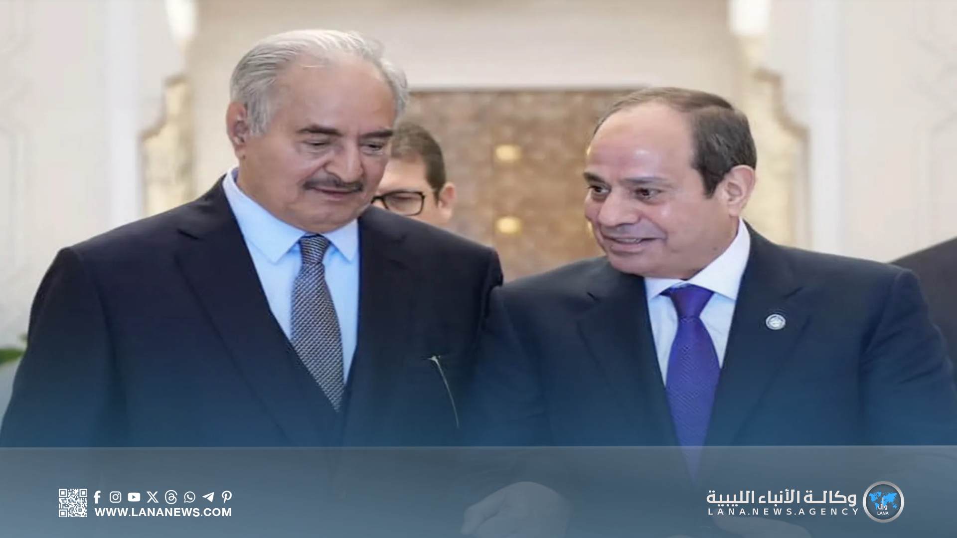 القائد العام يلتقي الرئيس المصري في العلمين ويبحثان تطورات الأوضاع الليبية