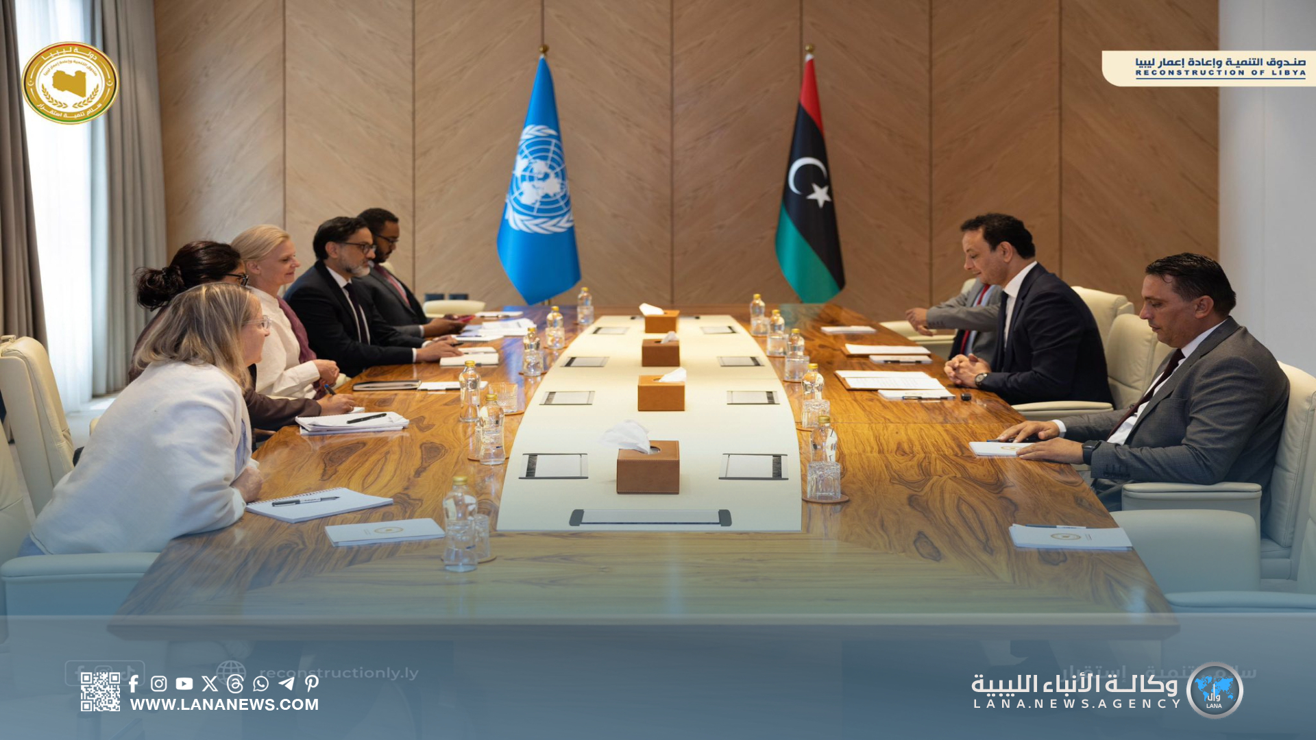 مدير صندوق الإعمار يبحث مع وفد أممي مُواءمة جهود التنمية مع تطلعات ليبيا