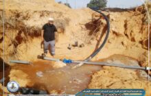 استكمال صيانة خط مشروع أَهراوة الزراعي