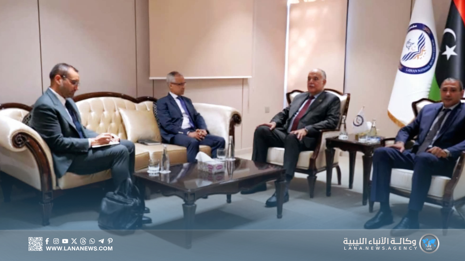 مستشار الأمن القومي يودع السفير الفرنسي في ختام مهامه بليبيا