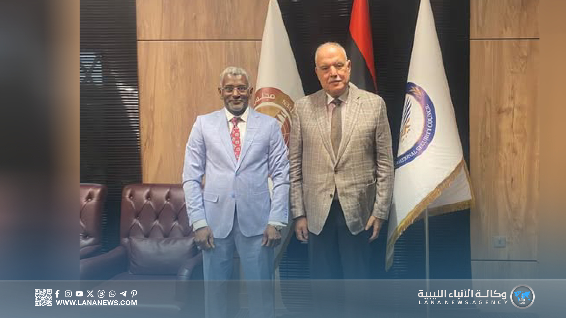 مستشار الأمن القومي يلتقي وزير الشؤون الأفريقية بالحكومة الليبية