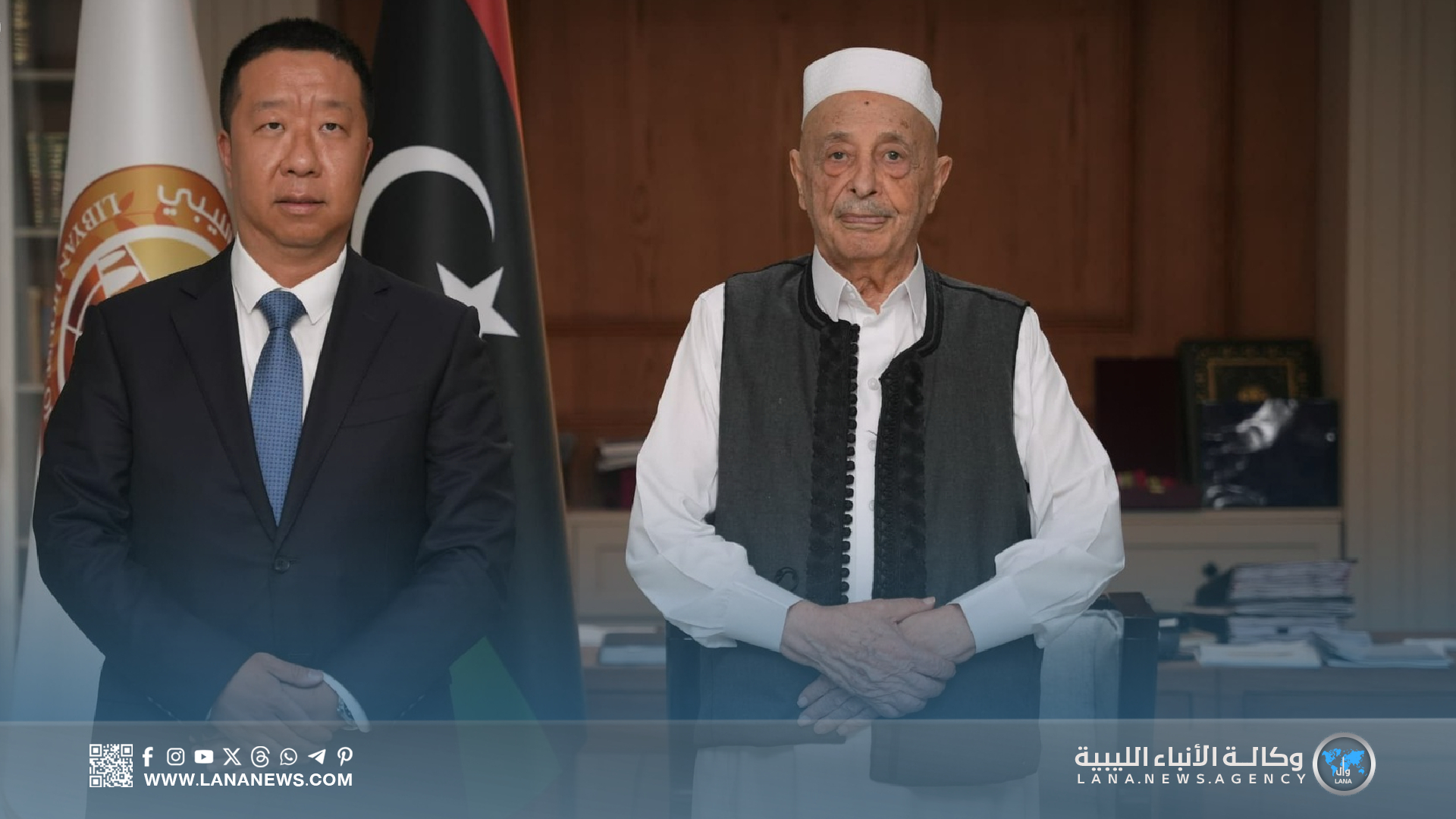 رئيس مجلس النواب يناقش مع السفير الصيني تطورات الأوضاع والتعاون المشترك