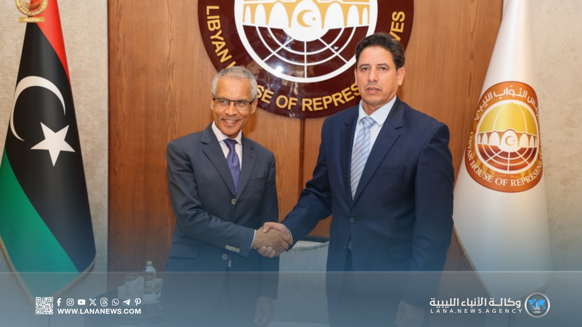 العقوري يشيد بجهود السفير الفرنسي لدى ليبيا بمناسبة انتهاء مهامه في ليبيا