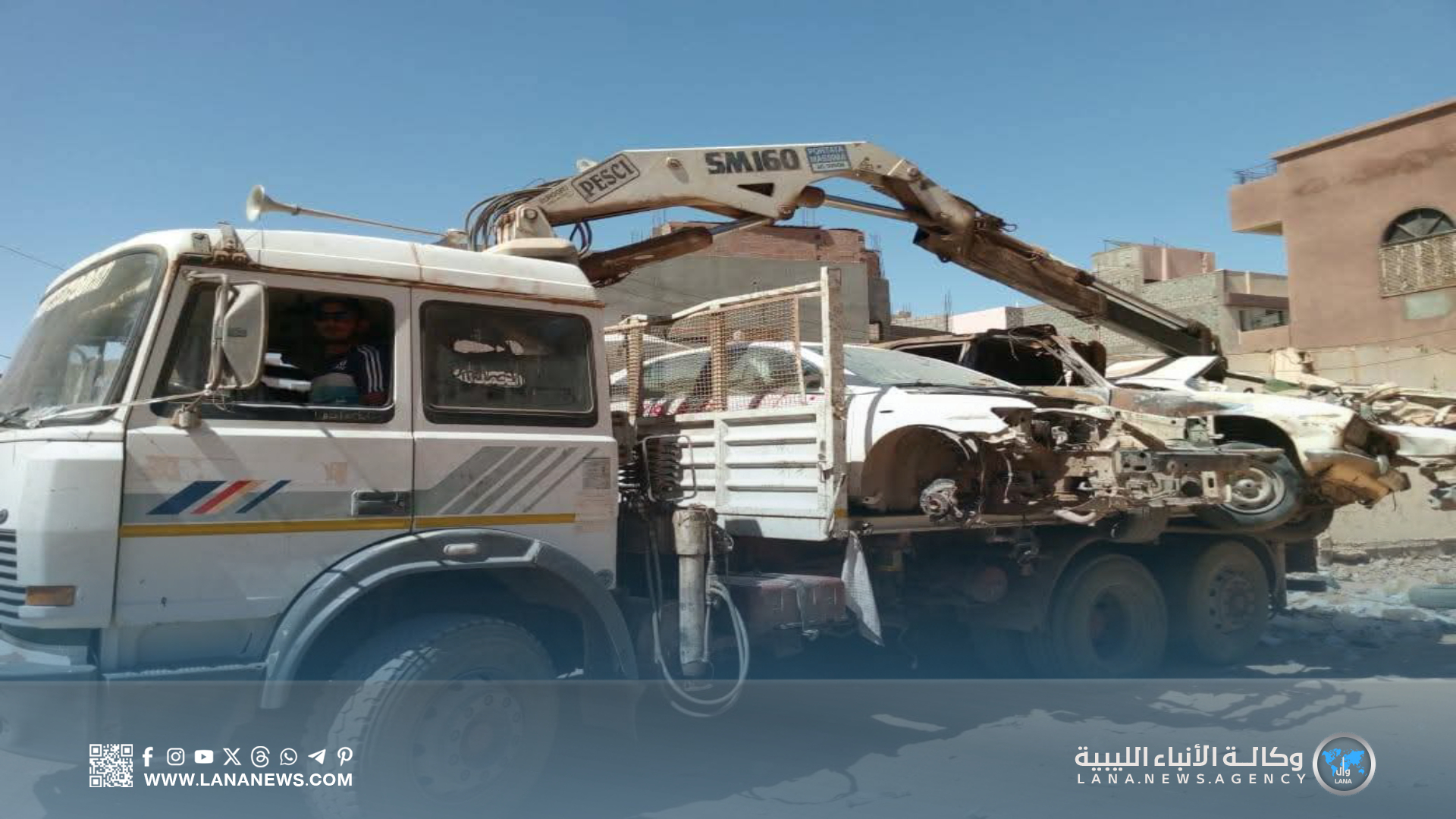 إزالة الهياكل والخردة مستمرة في سبها ضِمن خُطة لتحسين المظهر العام