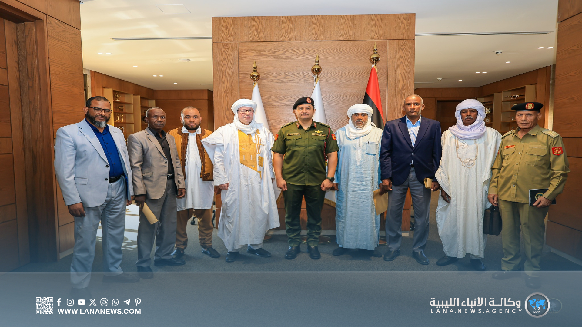 الفريق صدام خليفة يبحث مع وفد حوض مرزق دعم الاستقرار والتواصل المجتمعي