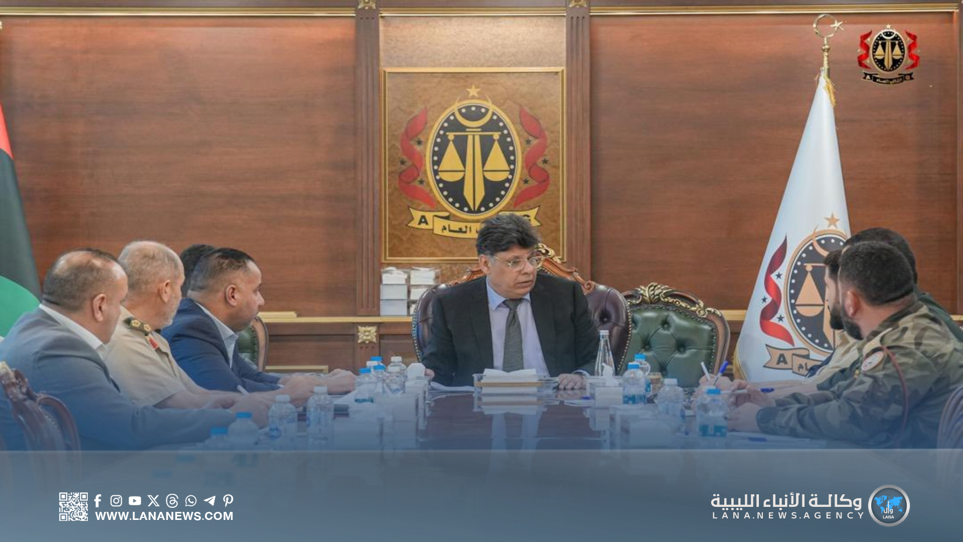 النائب العام يستعرض مستجدات الاشتباكات والانتهاكات مع لجنة الترتيبات الأمنية