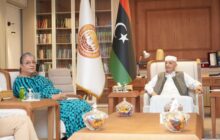 المستشار عقيلة صالح يلتقي هانا تيته في القبة