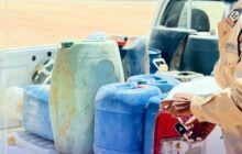 مركز شرطة قيرة يضبط وقود مهرب في موقع لوقوف الشاحنات