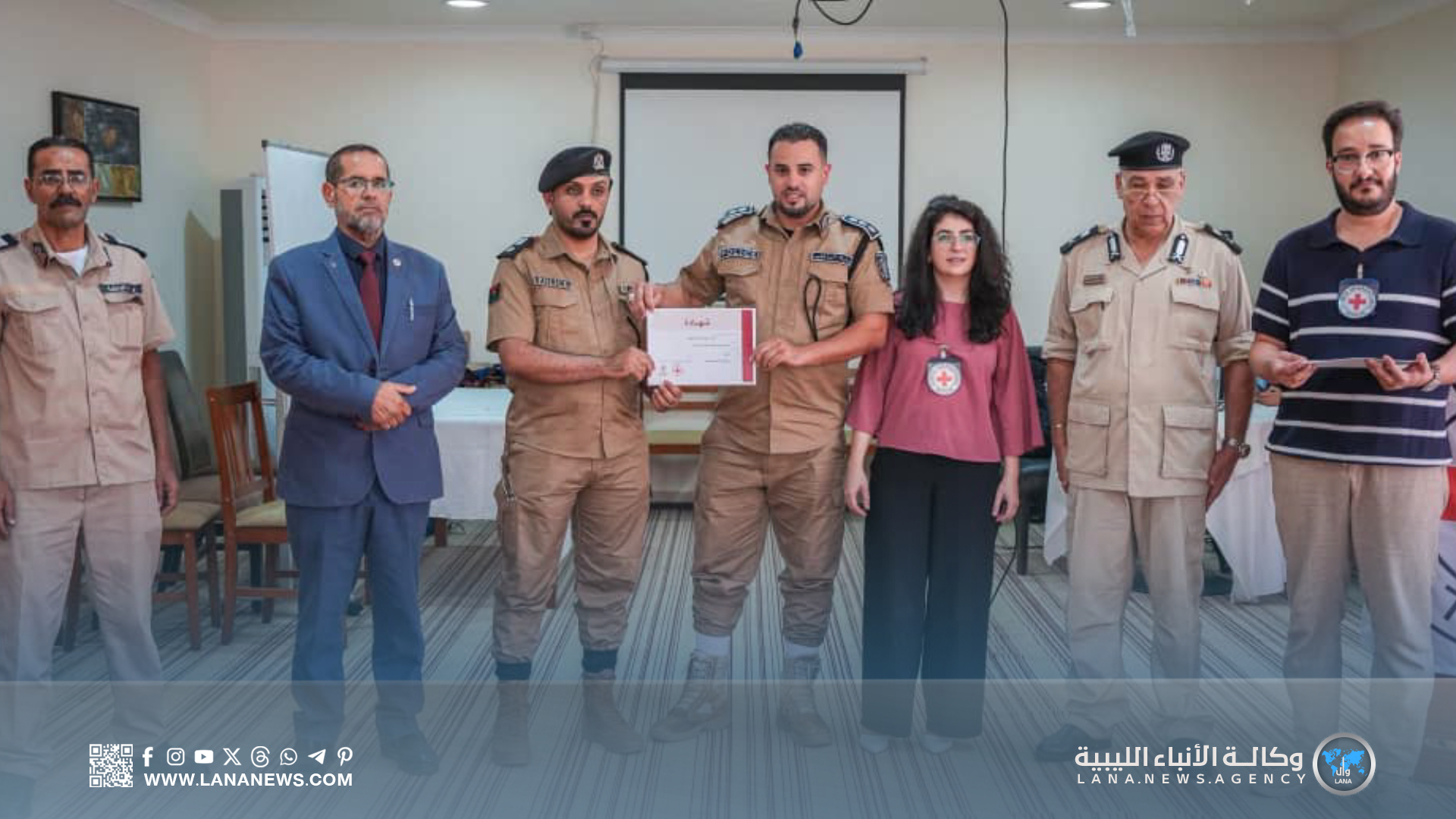 ختام دورة تدريبية في الإسعافات الأولية لمنتسبي مديرية أمن بنغازي الكبرى