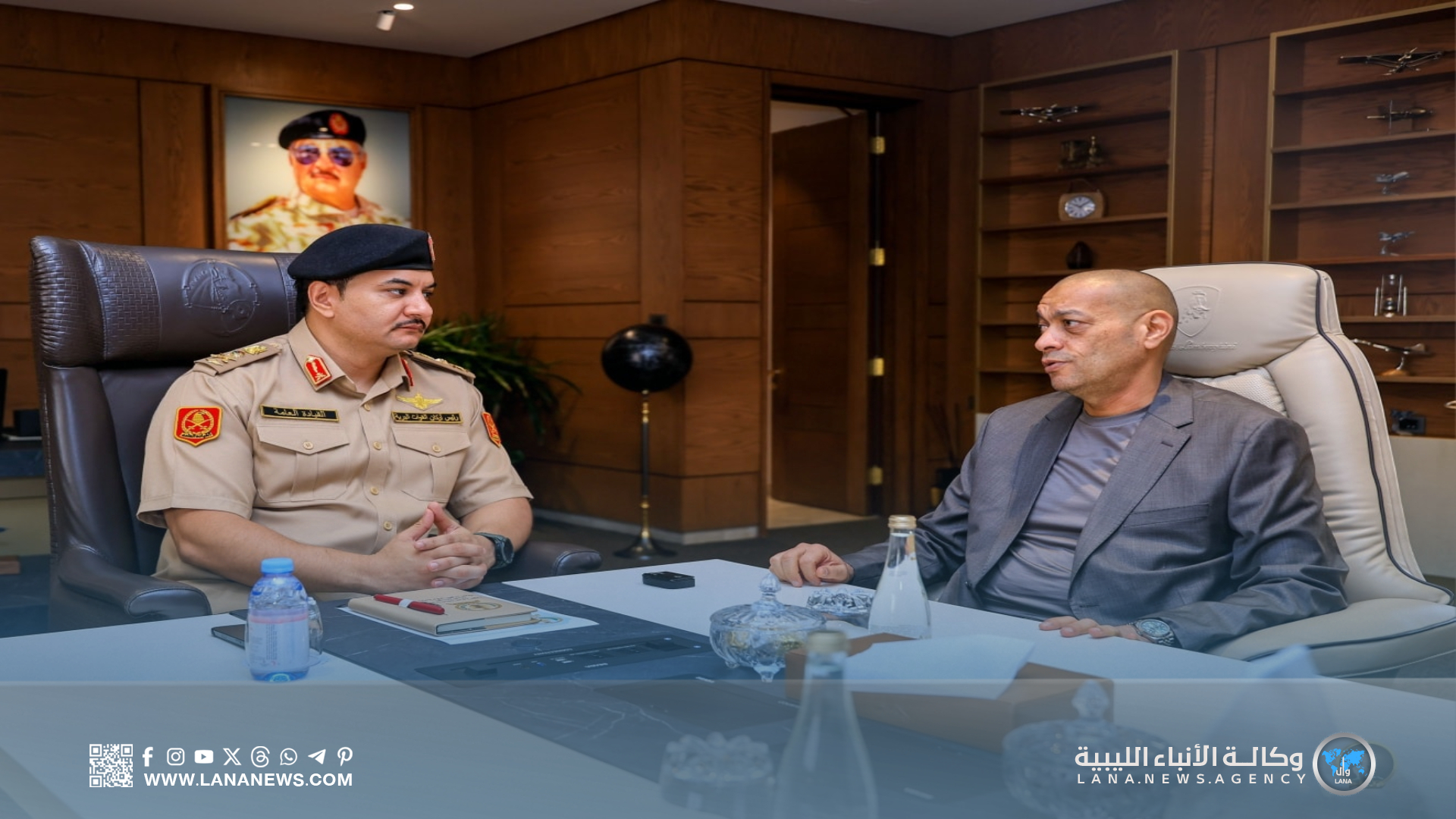 الفريق صدام خليفة يبحث مع رئيس الأمن الداخلي تعزيز التنسيق الأمني