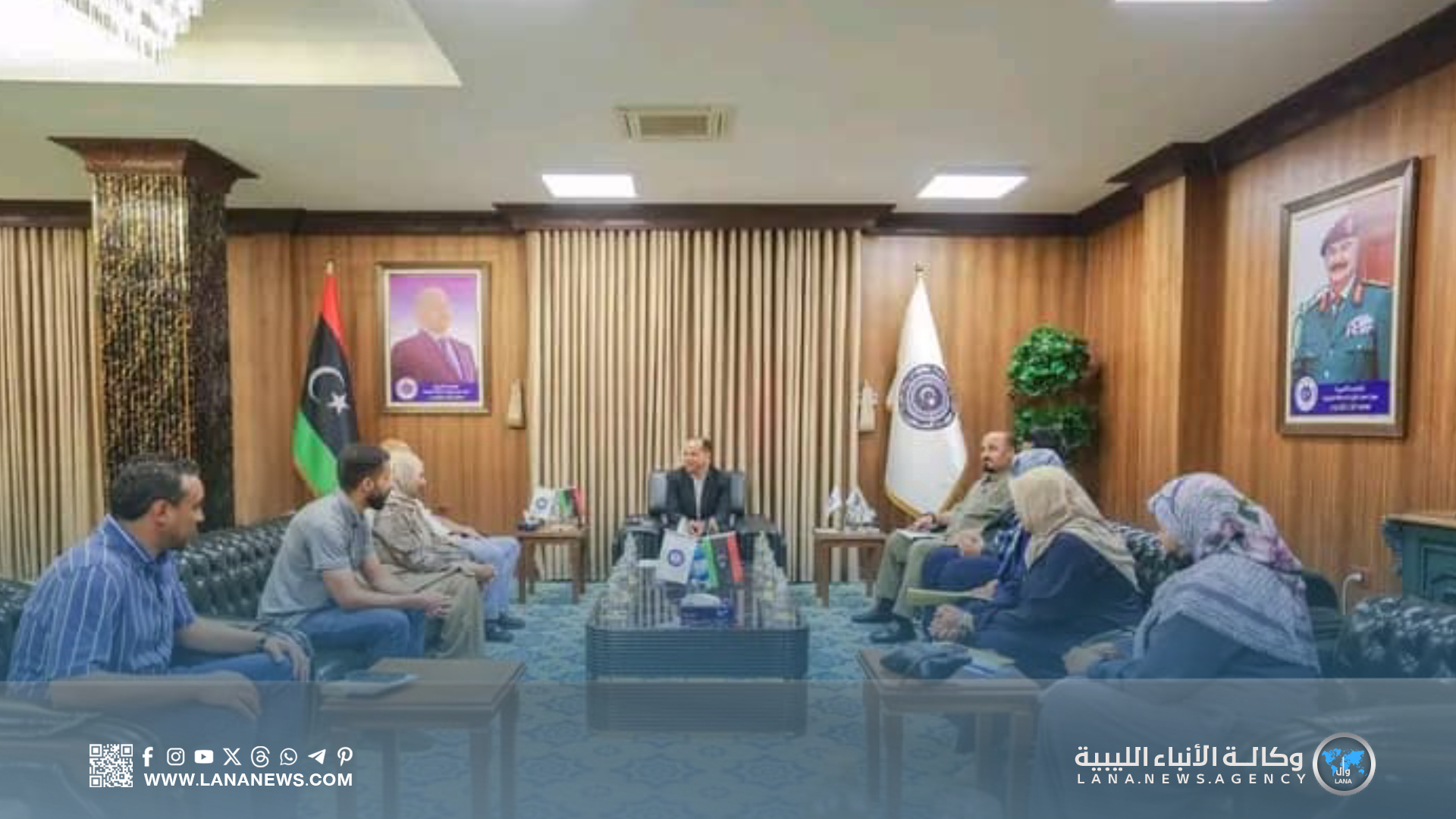 نائب رئيس الحكومة الليبية يبحث تحضيرات المؤتمر الدولي للعيون بسبها