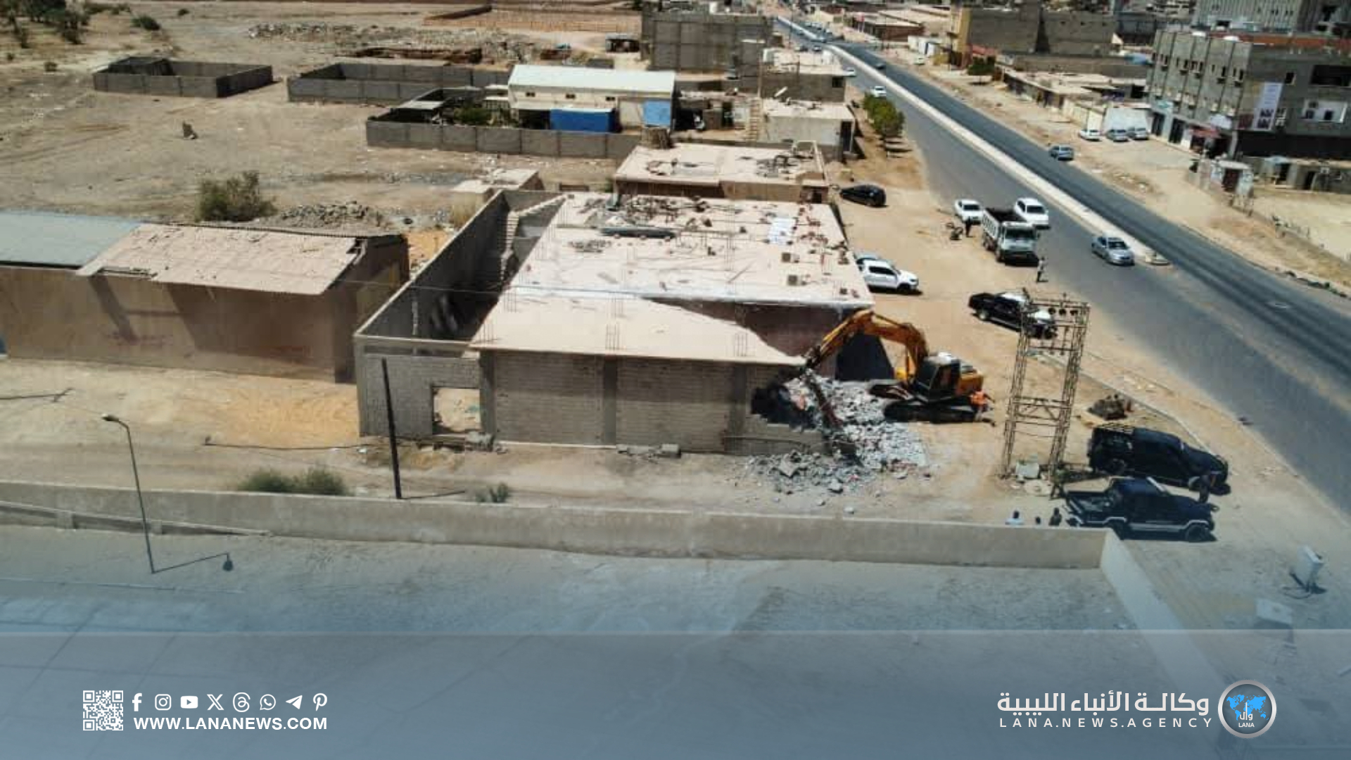 لجنة تنظيم الجنوب تُواصل إزالة العشوائيات واستعادة المقرات الحكومية في براك الشاطئ