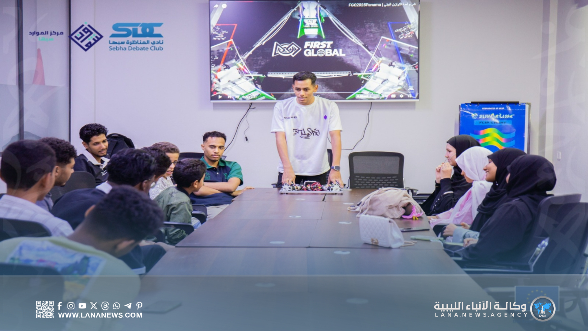 نادي الحوار والمناظرة بسبها يُنظّم جلسة توعوية حول التغير المناخي