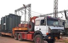 وصول محول جديد جهد 220 ك.ف إلى محطة المرج