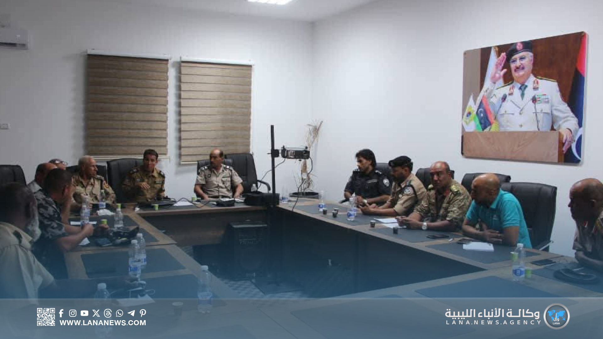 الأجهزة الأمنية بالجفرة تناقش خطط تأمين الفعاليات القادمة