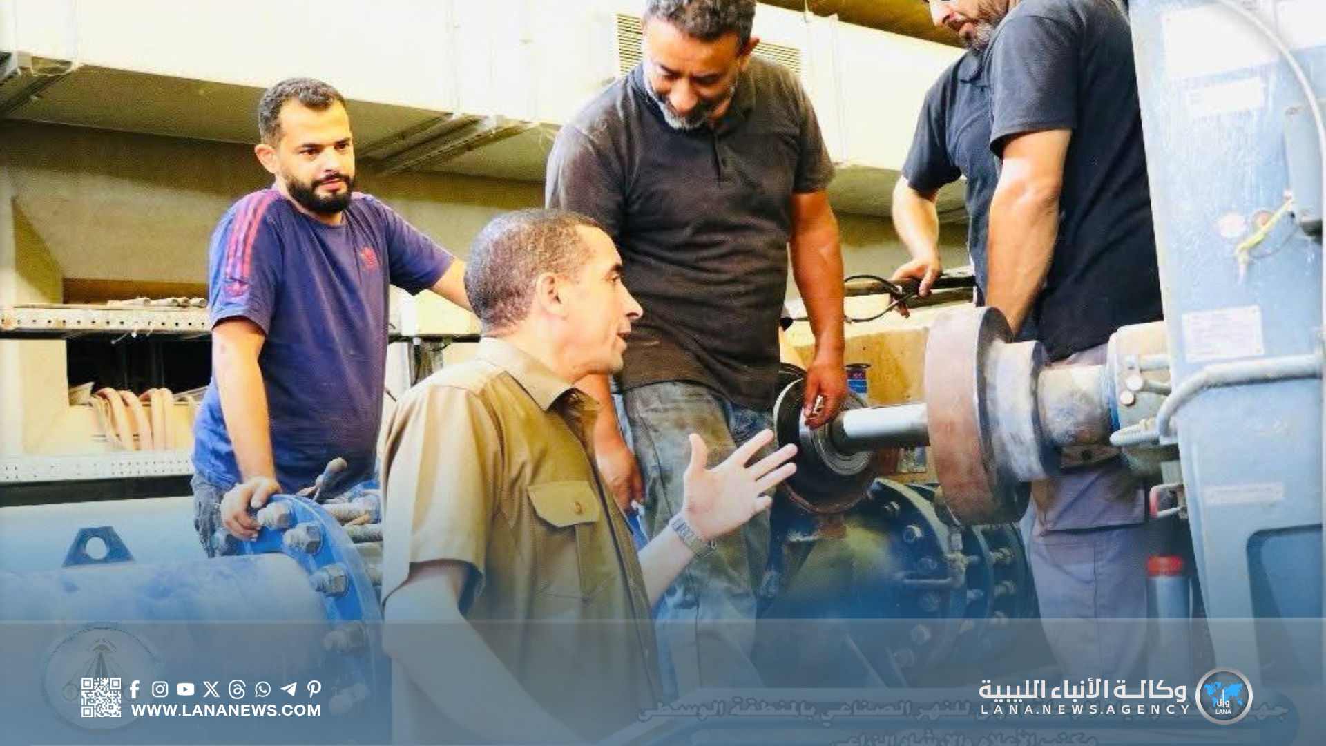 رئيس جهاز النهر بالوسطى يُتابع أداء محطة ضخ الأودية الغربية في سرت