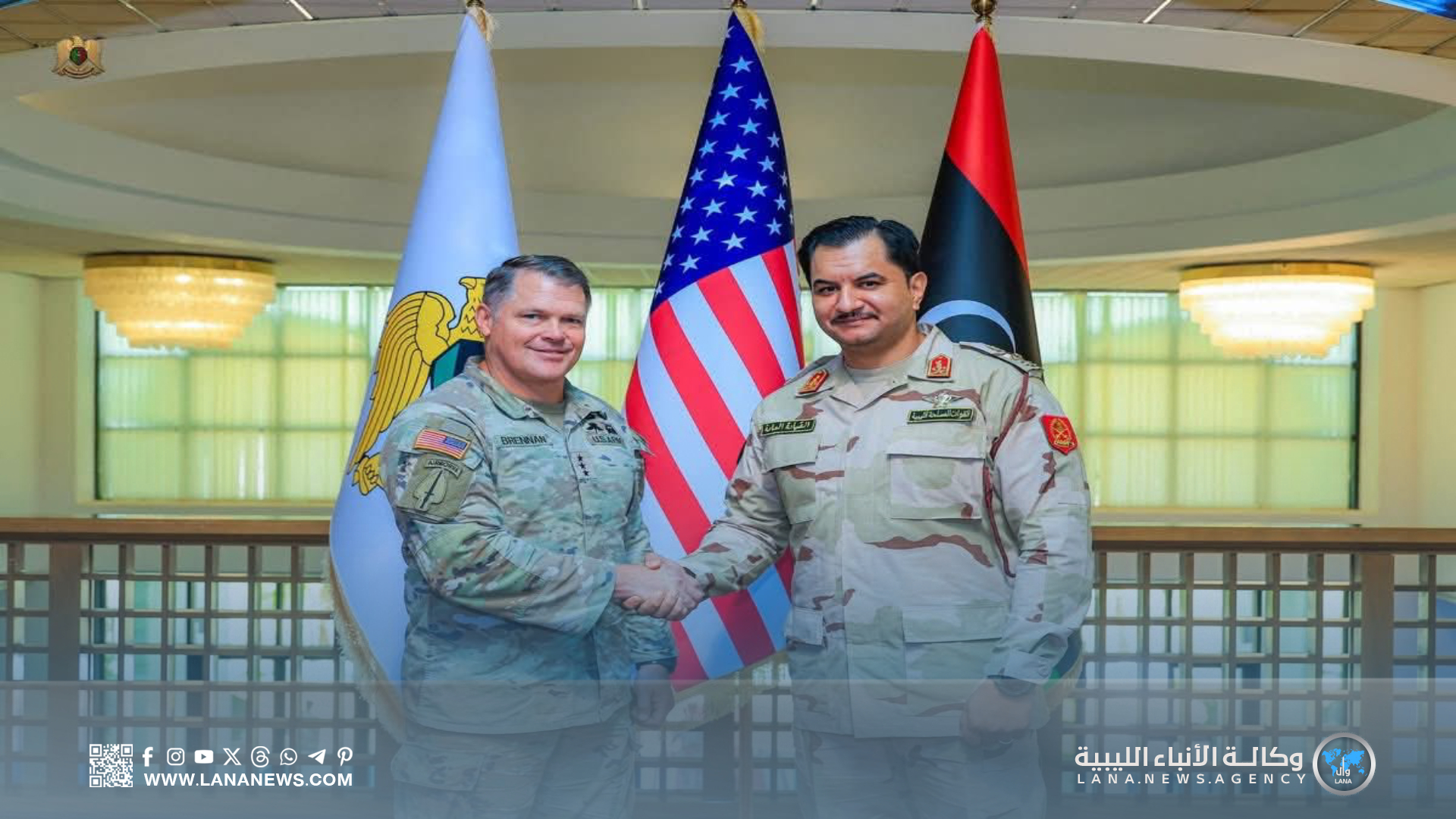 نائب القائد العام يبحث التعاون العسكري مع نائب قائد أفريكوم في سرت