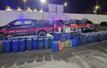 جهاز البحث الجنائي بأجدابيا يداهم موقعاً لتخزين الخمور والوقود المهرب