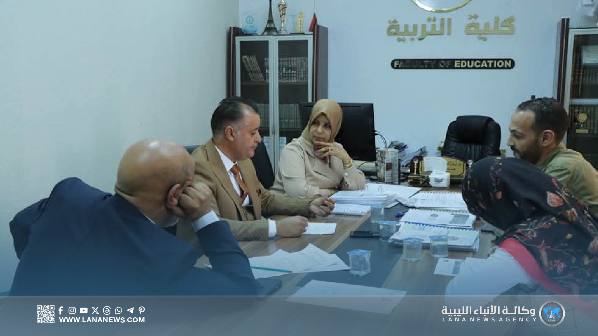 فريق الاعتماد المؤسسي لكلية التربية يزور جامعة سرت