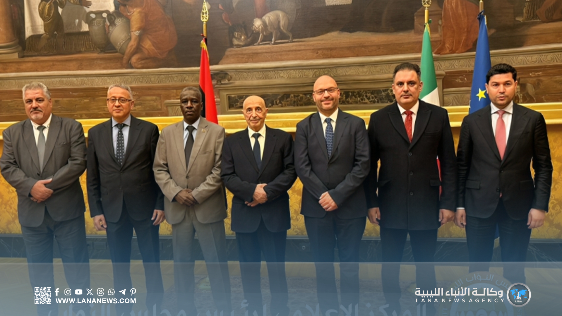 رئيس مجلس النواب يبحث تعزيز التعاون البرلماني والاقتصادي مع إيطاليا