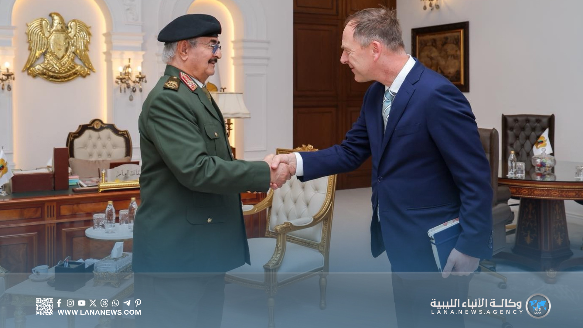 القائد العام يستقبل المبعوث الألماني في بنغازي