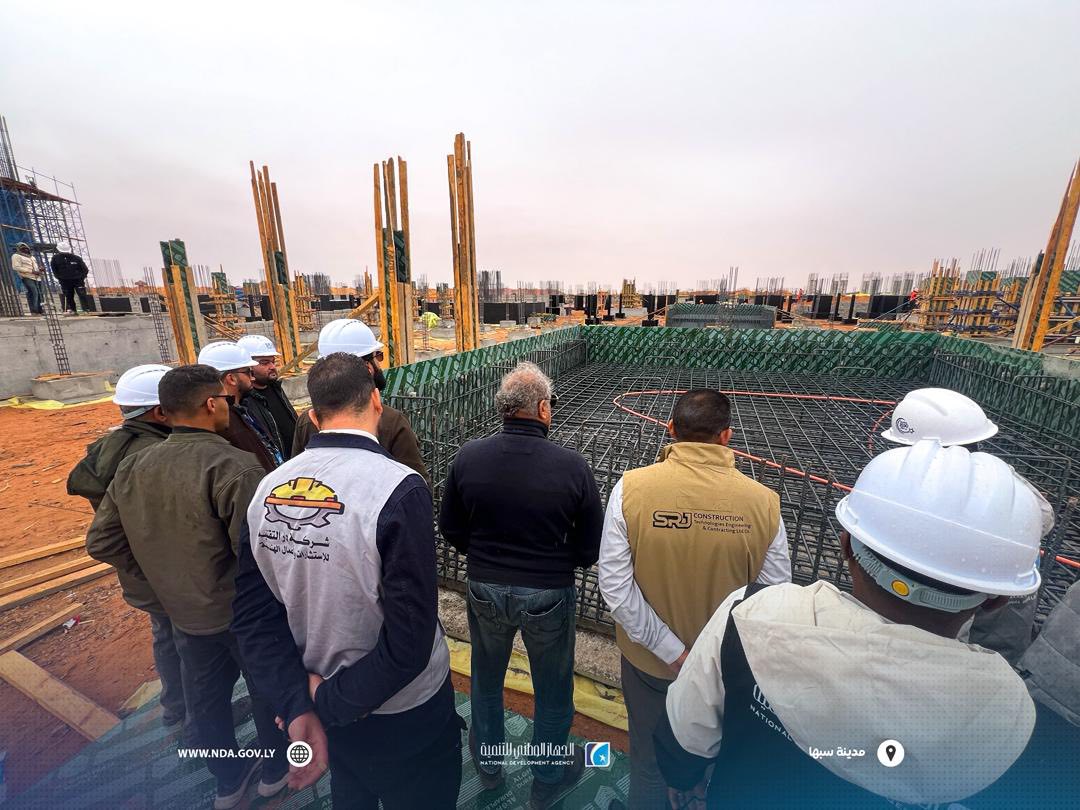 الجهاز الوطني للتنمية يتابع المشروعات الجاري تنفيذها بمدينة سبها