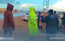 جولة ميدانية لكهرباء سرت لمتابعة الأعطال الناتجة عن سوء الأحوال الجوية