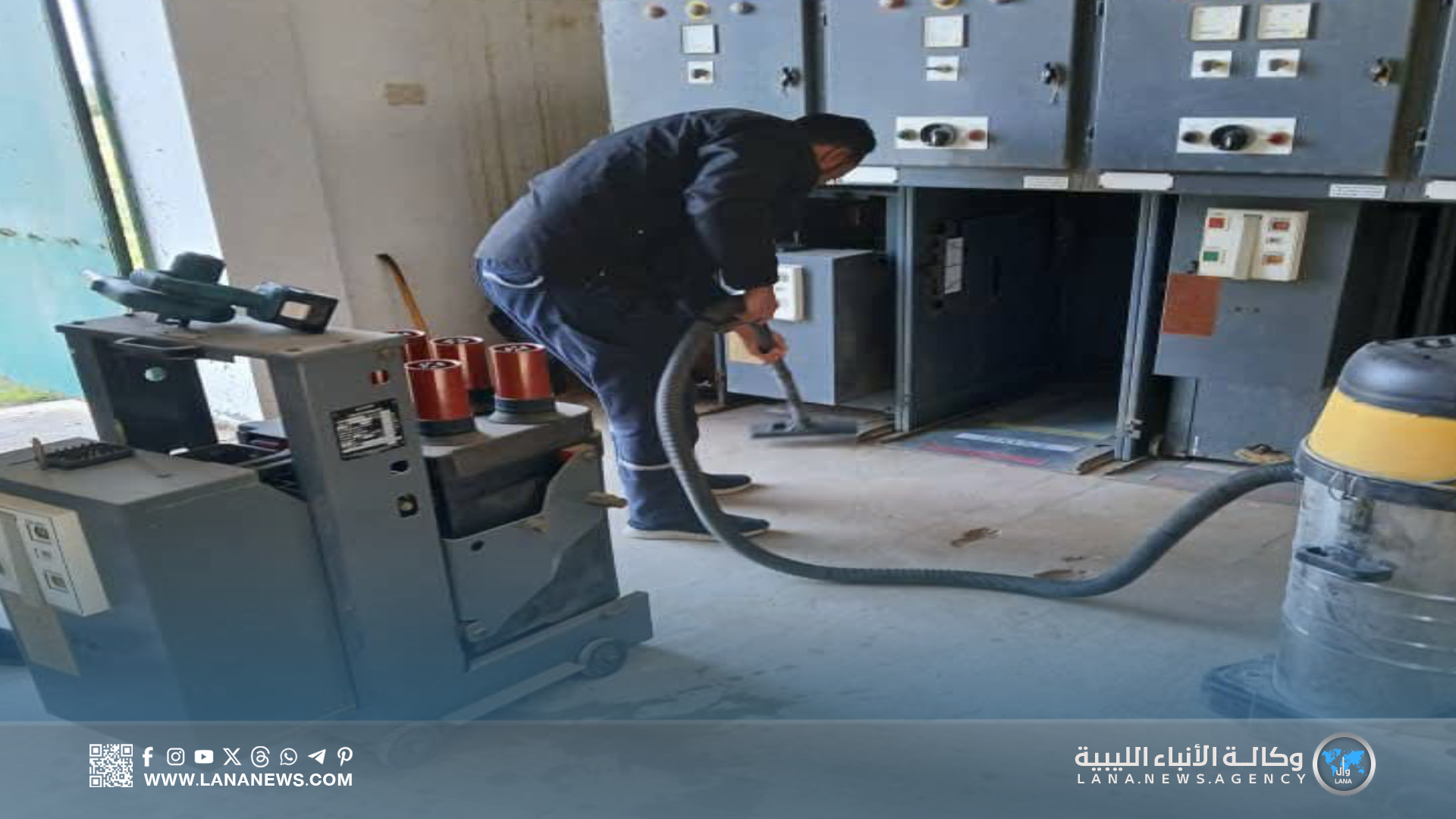 إدارة توزيع سرت تنفذ صيانة دورية للمحطة الكهربائية رقم 1