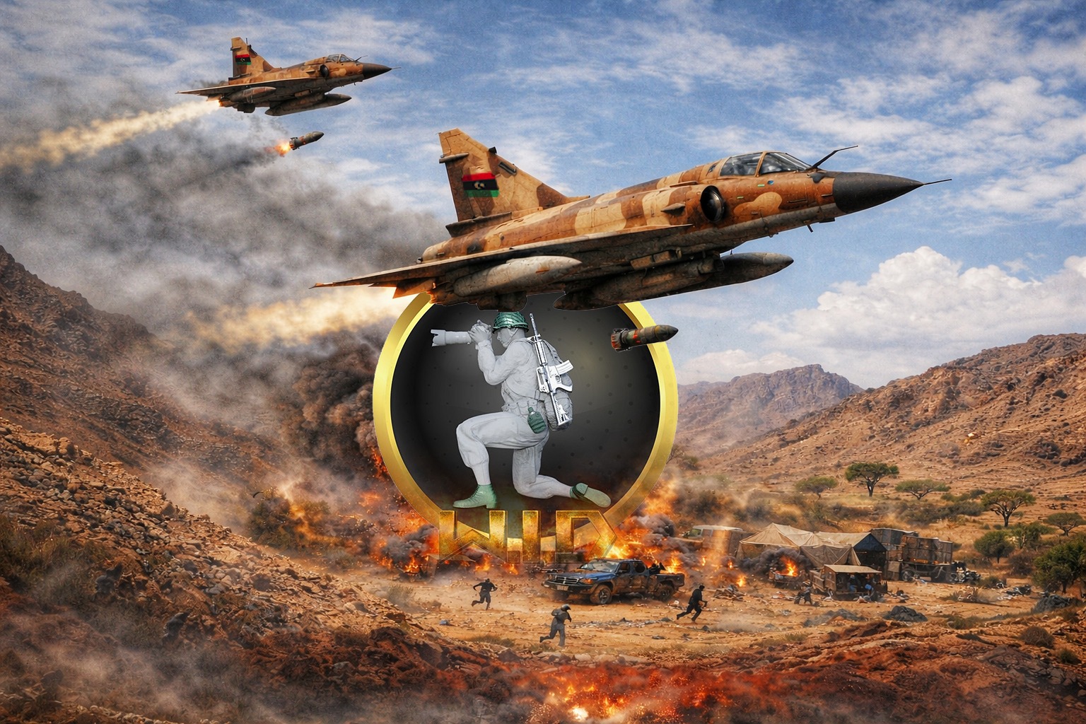 سلاح الجو بالقوات المسلحة يدك معاقل مرتزقة على الحدود الجنوبية