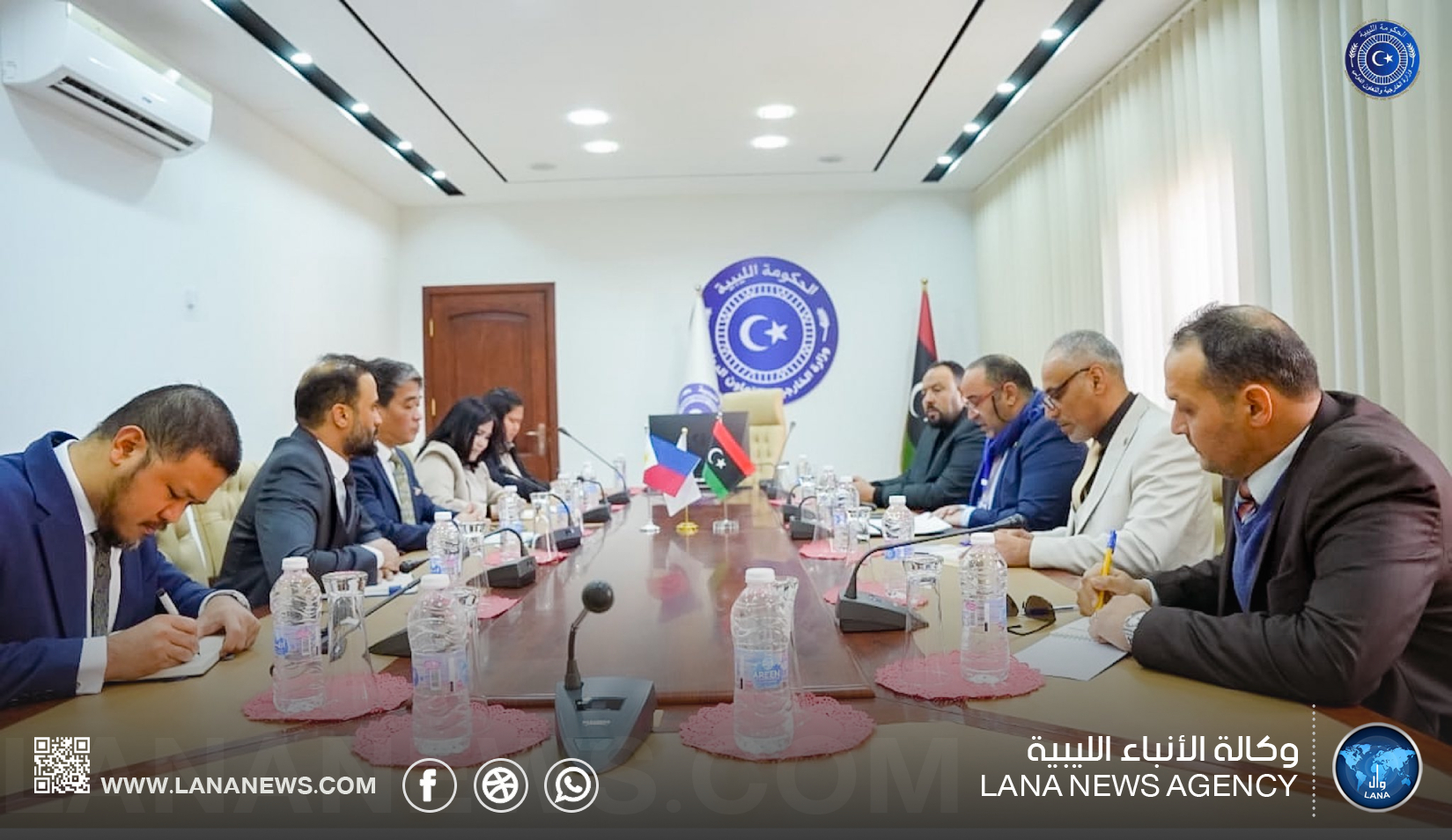 مباحثات ليبية – فلبينية حول التعاون الاقتصادي وتنظيم العمالة ببنغازي