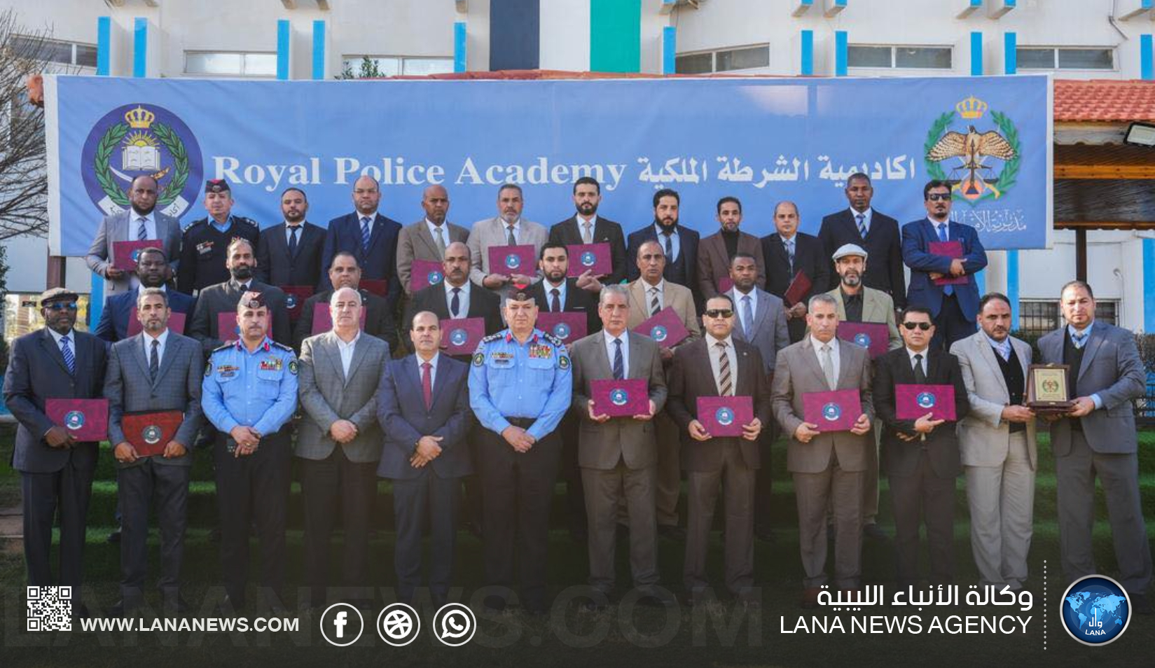 تخّرج ضُباط ليبيين من دورة “الحسّ الأمني والاستجابة الأمنية” بالأردن