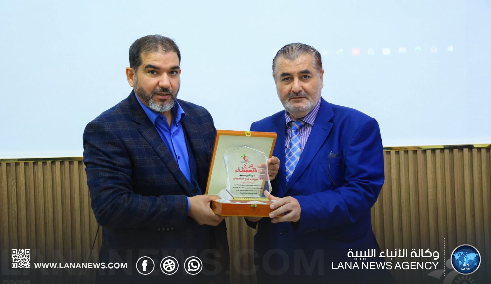 تكريم وفد المجلس العربي للاختصاصات الصحية في سرت